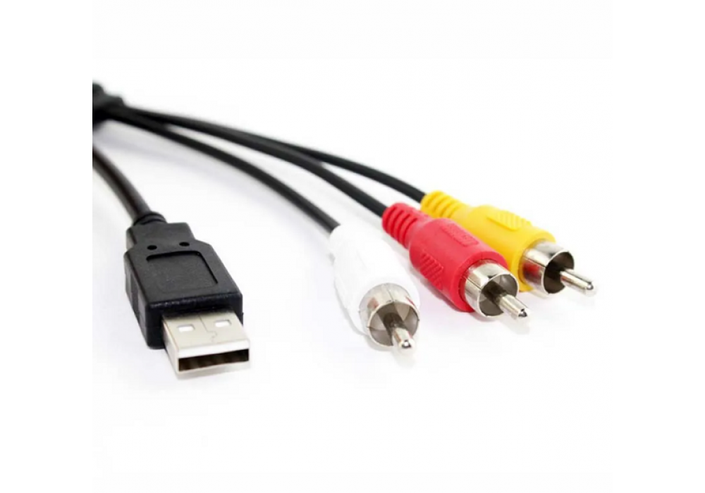 Шнур USBшт.-3RCA 1.8м.
