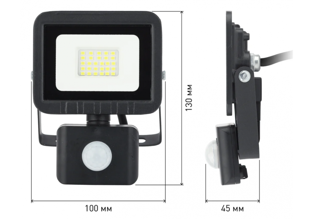 Прожектор LED 30W 6500K ЭРА IP44 LPR-042-2-65K-030 датчик движения регулируемый