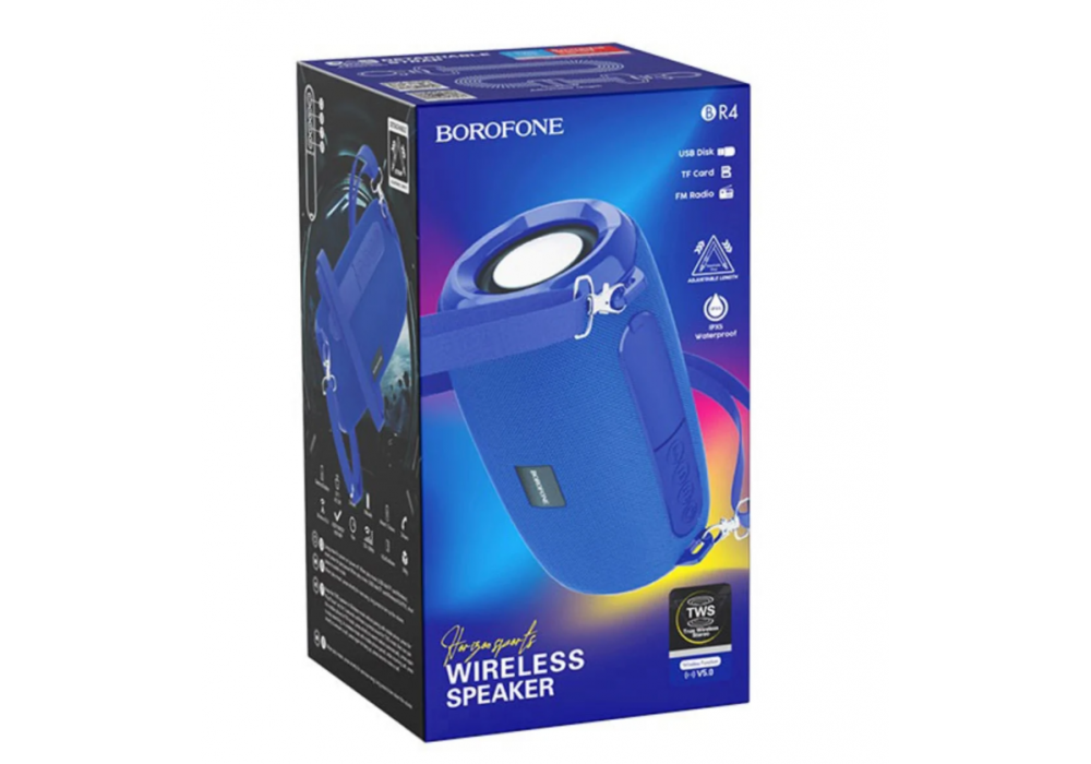 Муз.колонка BT Borofone BR4,Horizon,синий