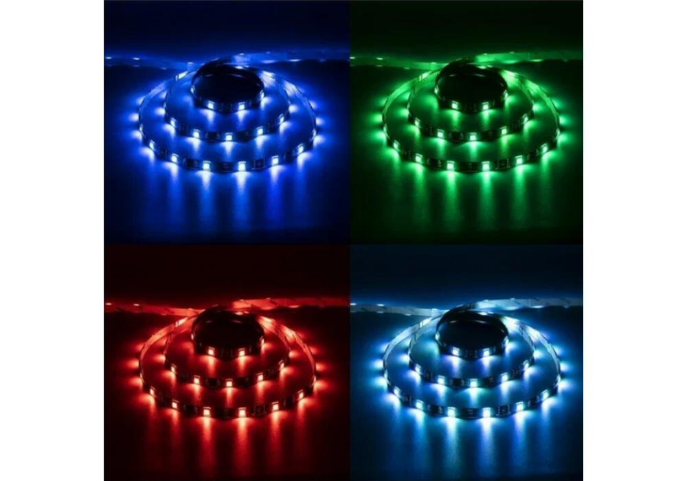 Лента LED RGB 5050 USB 5м.IP65 (пульт,приложение) Luazon 7908969