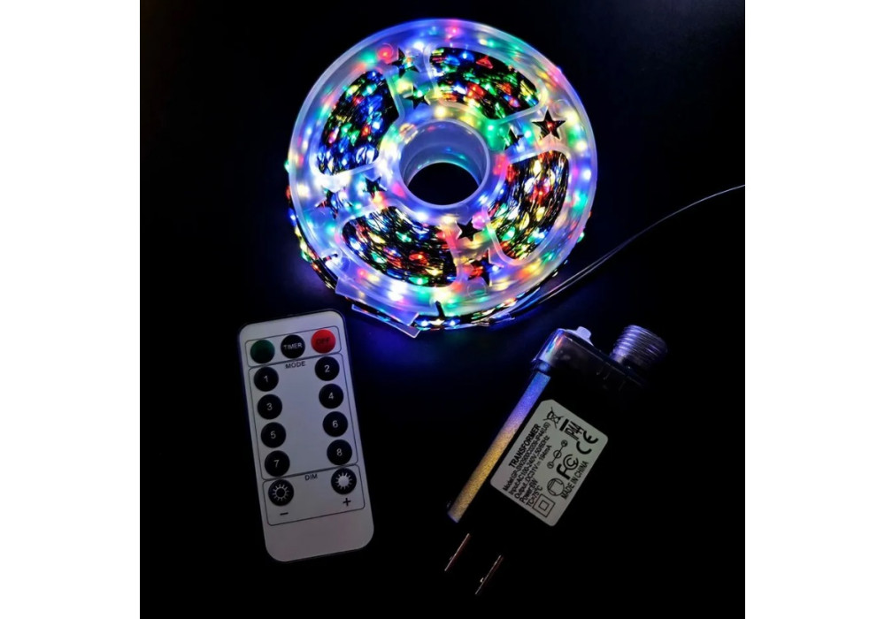 Гирлянда НИТЬ Роса 31V 50м,с пультом,RGB