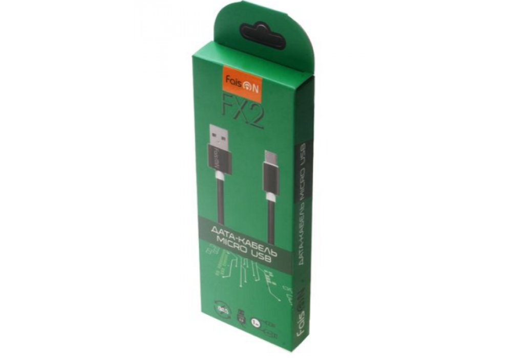 Шнур USB- micro 1м.FaisON FX2,черный