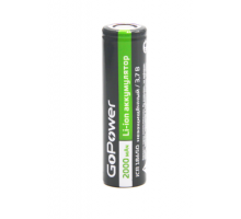 Аккум.18650 2000mAh GoPower б/з плос.конт.