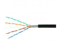 Кабель витая пара (внешний) U/UTP 4x2x24AWG solid CU LDPE Outdoor черн.GENERICA 1295440