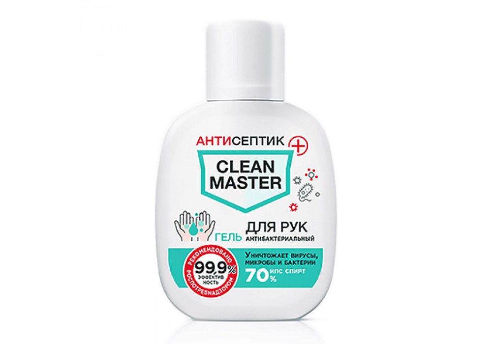 Антисептик д/рук (гель) 60мл.(спирт 70%) CLEAN MASTER