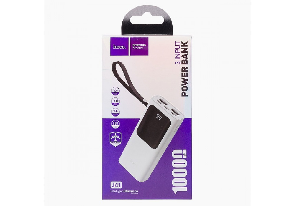 Аккум.внешний 10000mah HOCO,J41,белый