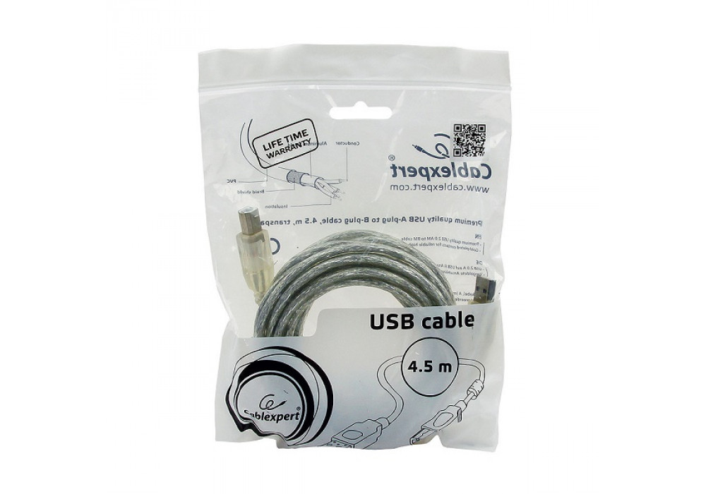 Шнур USB удлинитель 4.5м.экран,Pro Cablexpert,AM/AF,711329