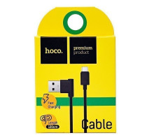 Шнур USB- micro 1.2м.HOCO UPM10 угол,черный