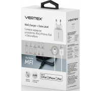 СЗУ USB 2.4A+кабель IPhone 5 VERTEX