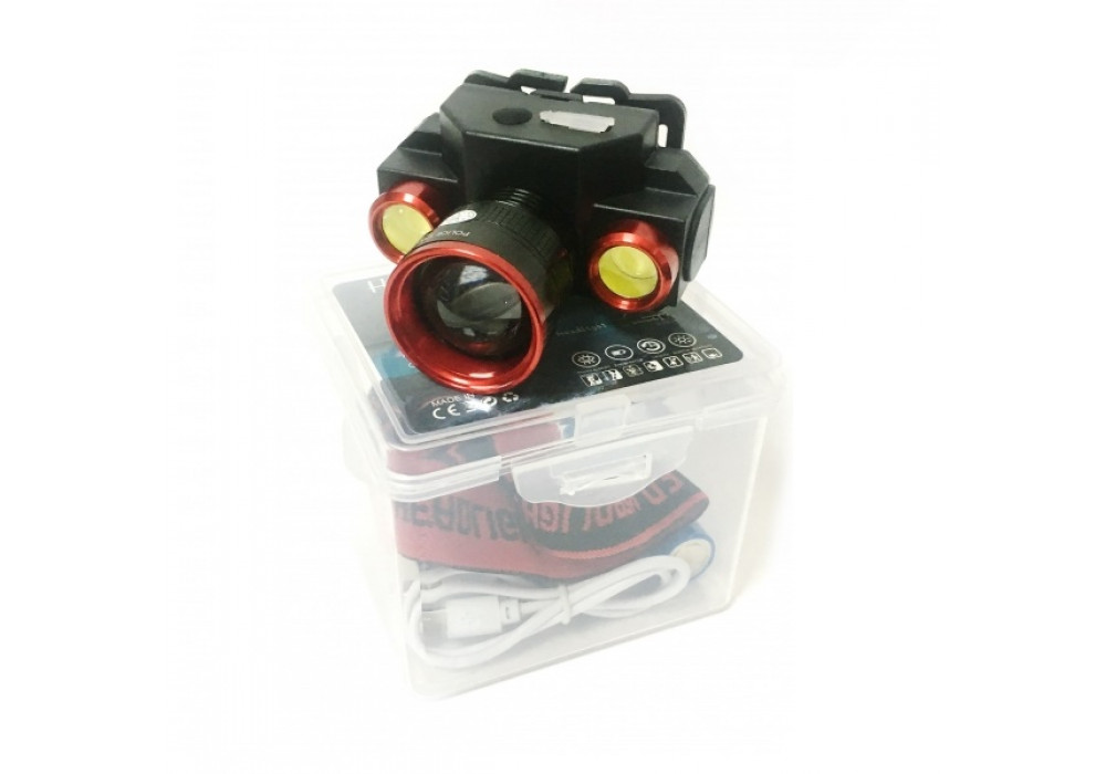 Фонарь налоб FA-610/HL-610-T6 Zoom MicroUSB,1/18650