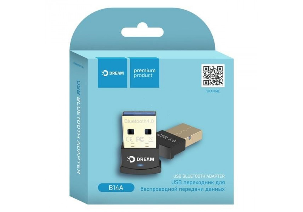 Адаптер BLUETOOTH USB B14AO (BT4.0, 3Mbit/s) DREAM