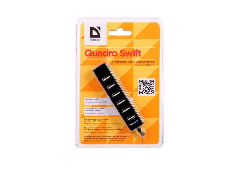 USB HUB Defender Quadro Swift, 7гнезд