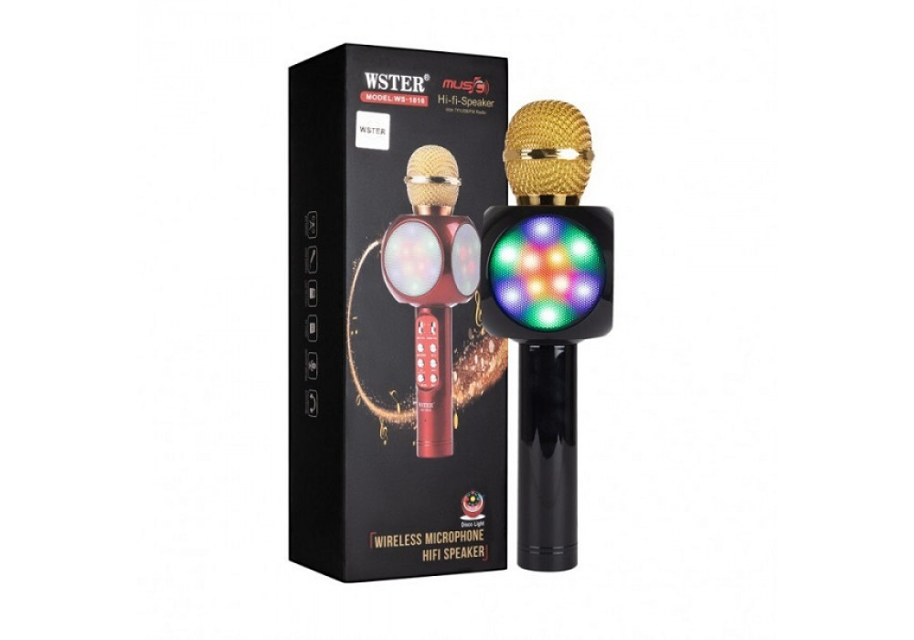 Микрофон-Колонка BT WS-1816 LED