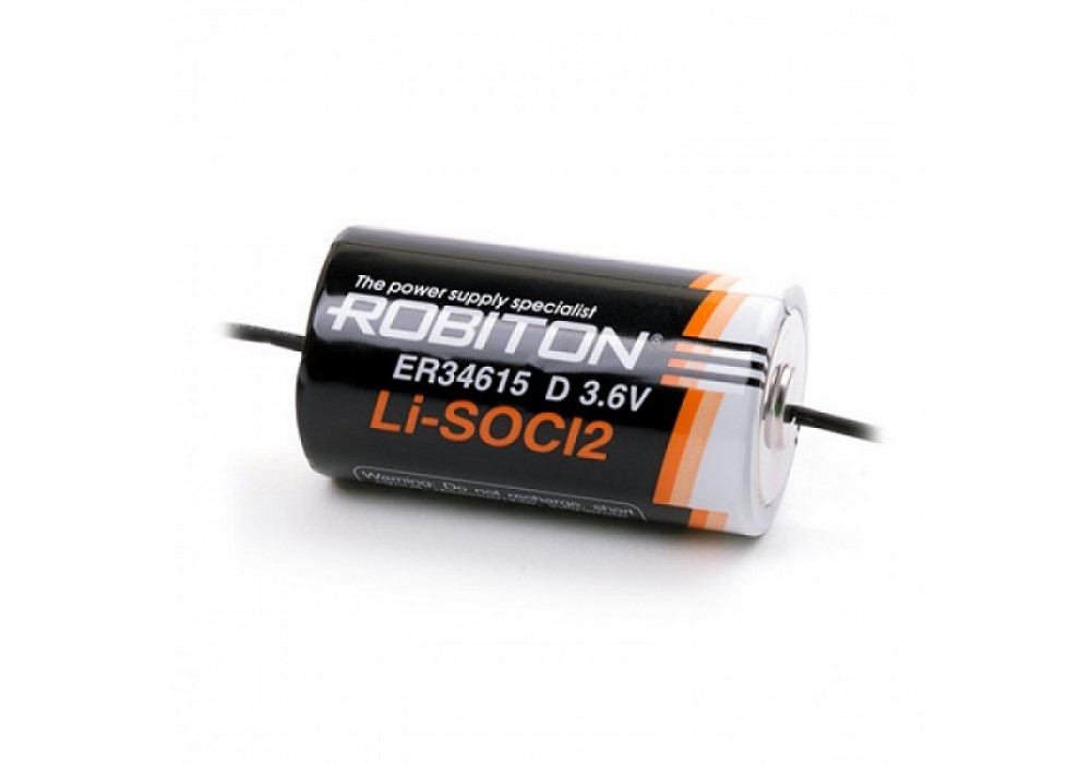 Батарейка ER34615-AX,SL-2780,ET LSH20,D 3.6V Robiton с аксиальными выводами