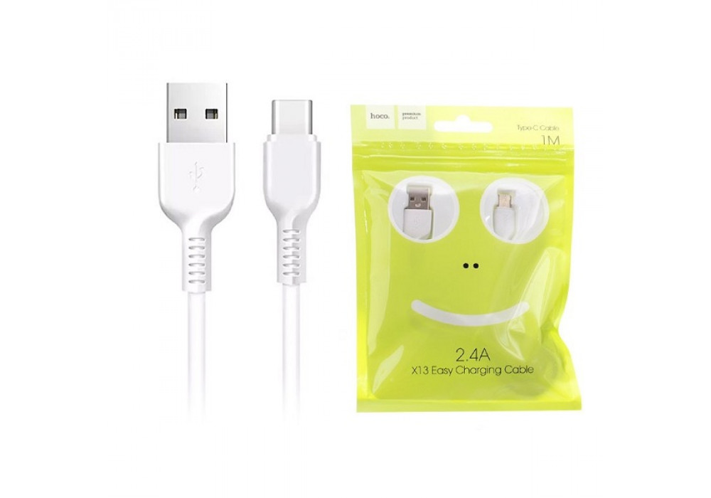 Шнур USB/TYPE-C HOCO X13 Easy, белый