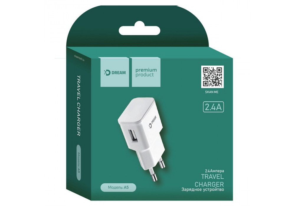 СЗУ 2.4A 1USB DREAM A5,181186