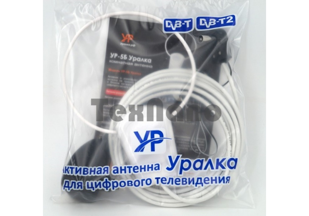 Антенна T2 Уралка УР-5МД активная,двойная,5м.кабель