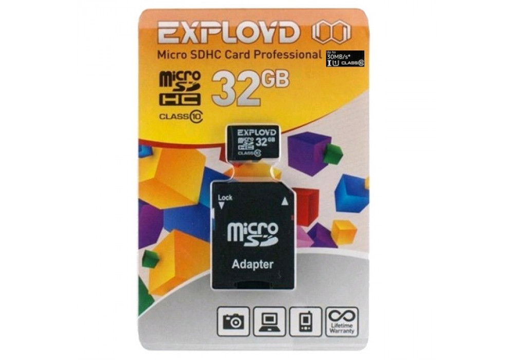 К.П. micro SD 32Gb Exployd Class10 с/а