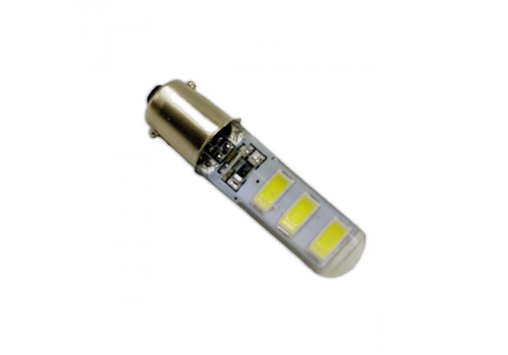 Лампа 12V LED B044 T8/белый (BA9S) 6SMD 5730,блистер 2шт